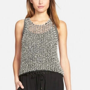 Eileen Fisher Jewel Neck Tufted Cotton Twist Shell Size Medium